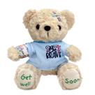 Bicho de pelúcia SHSEEN Cuddly Get Well Soon Bear com molde de 20 cm