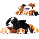 Bicho de Pelúcia Skylety Dog - 1 Mãe com 4 Bebês