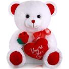 Bicho de pelúcia Sumind Valentine Bear Dog 25 cm branco