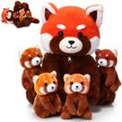 Bicho de pelúcia Syhood Red Panda Family 33cm com 4 bebês