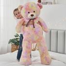 Bicho de pelúcia Tezituor Big Teddy Bear, arco-íris de pelúcia de 132 cm