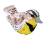 Bicho de pelúcia Wild Republic Audubon Birds Western Meadowlark com som autêntico de pássaros