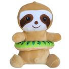 Bicho Preguiça de Pelúcia Com Boia Nicho Bebê 26cm - Fizzy Bicho Preguiça de Pelúcia Com Boia Nicho Bebê 26cm - Fizzy