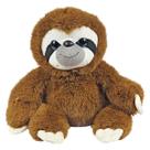 Bicho Preguiça Pelúcia Peludinho Olho Brilho 25Cms - Marrom Claro