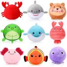 Bichos de pelúcia Harrycle Mini Sealife 8 cm Shark Turtle x9