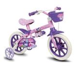 Bicicleta 12 fem cat rosa/roxo c/cesta pu