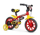Bicicleta 12 motor x vermelha/amarela pu