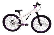 Bicicleta 26 Gta Gravity Cor Branco Freeride Single Hollowtech Cubo k7 Barulhento Garfo C/Trava Freio a Disco Hidráulico Pneu Flame Preto