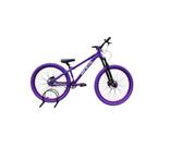 Bicicleta 26 Gta Gravity Cor Roxo Freeride Single Hollowtech Cubo k7 Barulhento Garfo C/Trava Freio a Disco Hidráulico Pneu Flame Roxo