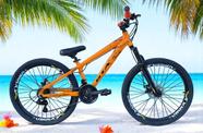 Bicicleta 26 Gta Rebel Freeride Cor Laranja 21v Freio a Disco Rodas Vmaxx Pneu Flame