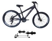 Bicicleta 26 Gta Rebel Freeride Cor Preto 24v Cubo k7 Barulhento Freio a Disco Rodas Vmaxx Pneu Flame