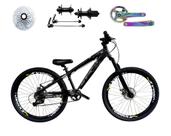Bicicleta 26 Gta Rebel Freeride Cor Preto Single 8v Cubo Barulhento Pedivela Camaleão Freio a Disco Rodas Vmaxx Pneu Flame