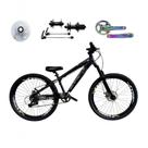 Bicicleta 26 Gta Rebel Freeride Cor Preto Single 8v Cubo Barulhento Pedivela Camaleão Freio Disco Aros Vmaxx Pneu Flame