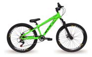 Bicicleta 26 Gta Rebel Freeride Cor Verde Single 7v Rodas Vmaxx Freio a Disco Pneu Flame