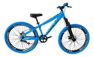 Bicicleta 26 Gta Rebel Freeride DH Single Aro Vmaxx Freio a Disco Pneu Flame Azul