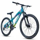 Bicicleta 26 vikingx 21v index - tuff x-25 - azul/amarelo