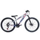 Bicicleta 26 vikingx 21v index tuff x 25 prata e azul