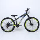 Bicicleta 26 vikingx 21v index - tuff x-25 - preto/amarelo