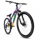 Bicicleta 26 vikingx 21v index tuff x 25 roxo/amarelo/verde