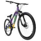 Bicicleta 26 vikingx 21v index tuff x 25 roxo/amarelo/verde