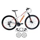 Bicicleta 29 KSX Feminina Mtb Alum. Index Freio Mecânico 21v Cabeamento Interno Suspensão 80mm Freios Hidraulicos