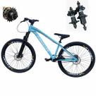Bicicleta Absolute Brutus Pro Aro 26 Grau Weeling Manobras Monomarcha Gancheira Horizontal Azul Cubo Cassete Aro Vmaxx