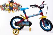 Bicicleta Aro 12 Infantil Masculina Vermelho /Azul/Amarelo - Personagem