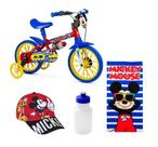 Bicicleta Aro 12 Mickey Passeio 4 itens