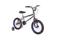 Bicicleta Aro 16 Cromada Com Rodinhas E Freios V-brake Infantil