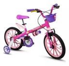 Bicicleta Aro 16 Em Alumínio C/rodinhas Menina Top Girls Nathor Feminina