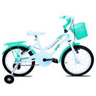 Bicicleta Aro 16 Forss Hello C/cestinha e Rodinhas Turquesa