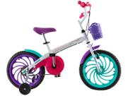 Bicicleta Aro 16 Infantil Caloi Ceci Branca com Rodinhas e Cestinha