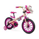 Bicicleta Aro 16 Infantil Rosa Meninas Barbie Nathor