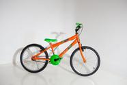 Bicicleta aro 20 infantil laranja com verde