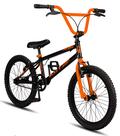 Bicicleta Aro 20 KGT Cross Bmx FreeStyle Aero VBrake Preto e Laranja