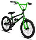 Bicicleta Aro 20 KGT Cross Bmx FreeStyle Aero VBrake Preto e Verde