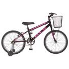 Bicicleta Aro 20 Kls Free Freio V-Brake Mtb Com Roda Lateral Feminina