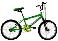 Bicicleta Aro 20 Menino Cross Freestyle BMX Mutante Verde Kawasaki