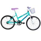 Bicicleta Aro-20 Track Cindy Com Freio V-Brake Nylon e Cesta Dianteira Azul e Lilás