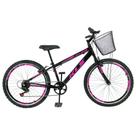 Bicicleta Aro 24 Alumínio Kls Sport Gold V-Brake Mono 7V Feminina
