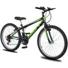 Bicicleta Aro 24 Dropp Sport Infantil Adulto18 Vel Marchas Freio V-brake - Preto e Verde Bicicleta Aro 24 Dropp Sport Infantil Adulto18 Vel Marchas Freio V-brake - Preto e Verde
