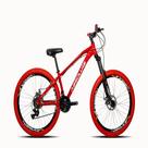 Bicicleta aro 26 Absolute Brutus Vermelho Câmbios Shimanos 21v com Pneu vermelho e suspensão Brutus