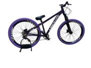 Bicicleta Aro 26 Absolute Nero 5 Adptada P Grau Monomarcha Tamanho 13.8 Pneu Balão Flame Roxo Aro Vmaxx