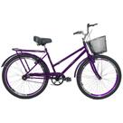 Bicicleta Aro 26 Aero Passeio Cesta Modelo Poti Violeta