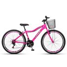 Bicicleta Aro 26 Alum Axtek Sport Gold V-Brake Mtb 21V Feminina