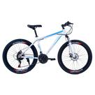 Bicicleta Aro 26 Bike 21v Freio A Disco Aço Carbono Summit Branco Azul Wct Fitness
