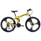 Bicicleta Aro 26 Bike Dobrável Aço Carbono Freio a Disco 21V CityFlow Amarelo WCT FITNESS