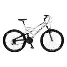 Bicicleta aro 26 colli gps v-brake suspensão full branca