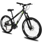 Bicicleta Aro 26 Dropp Freeride Alumínio 21m Freios A Disco Cãmbios Shimano - Preto e Verde