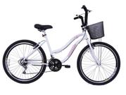 Bicicleta Aro 26 Feminina Beach 18 Marchas Branca Bicicleta Aro 26 Feminina Beach 18 Marchas Branca
